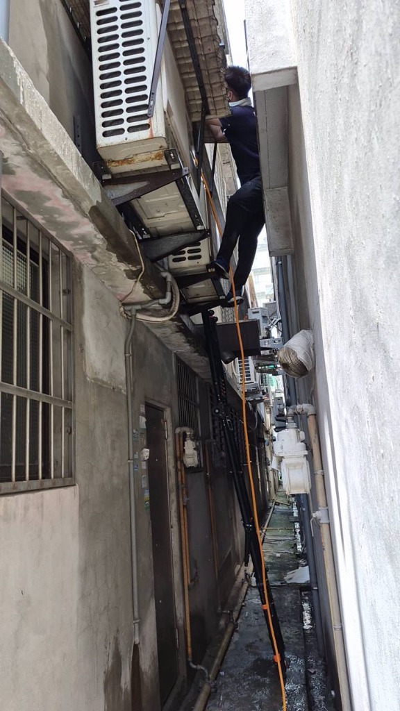 清洗案例 - 室外機外牆清洗作業